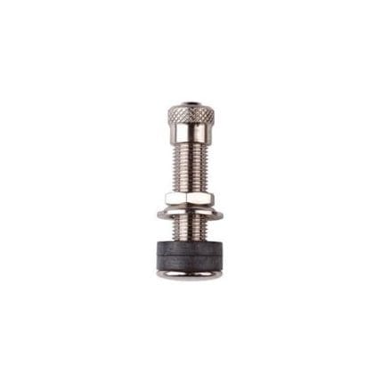 Motorcycle Tyre Valve - Tubeless - Straight - Chrome